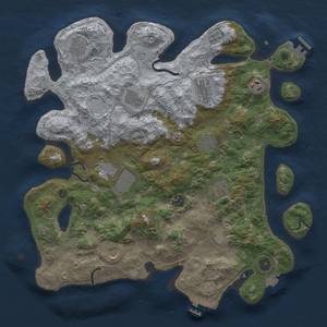 Thumbnail Rust Map: Procedural Map, Size: 4000, Seed: 897375252, 18 Monuments