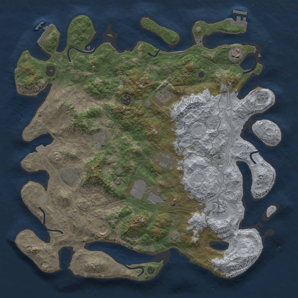 Rust Map: Procedural Map, Size: 4250, Seed: 149895659, 18 Monuments