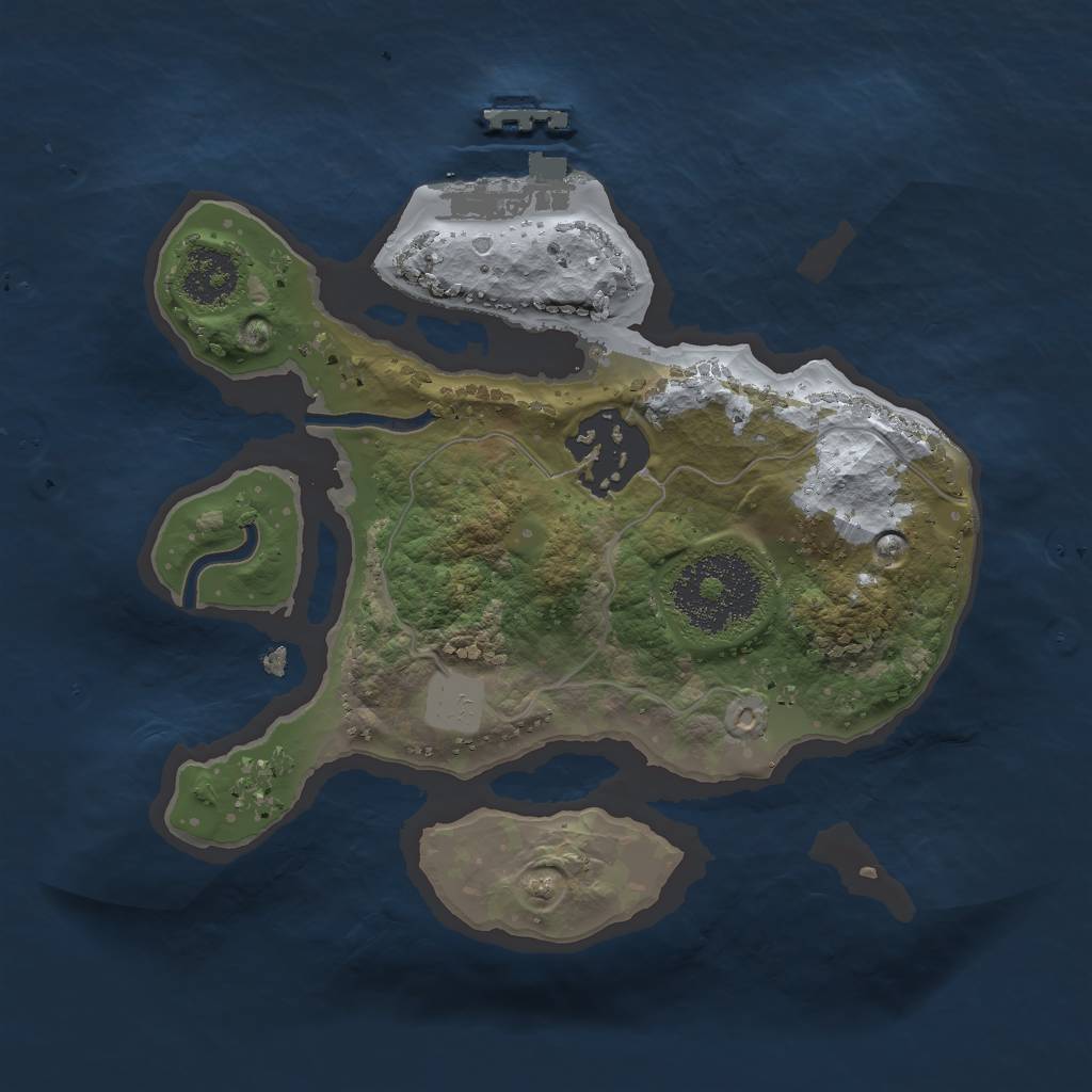 Rust Map: Procedural Map, Size: 2000, Seed: 1789596398, 5 Monuments