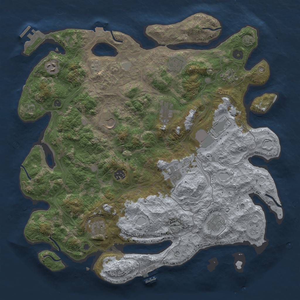 Rust Map: Procedural Map, Size: 4250, Seed: 765432198, 19 Monuments