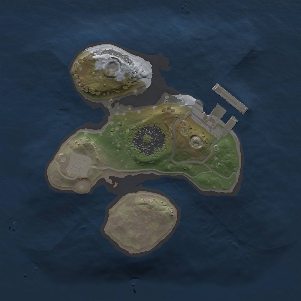 Rust Map: Procedural Map, Size: 1500, Seed: 51550, 4 Monuments