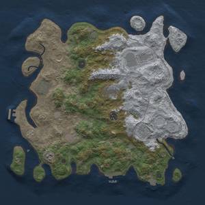 Thumbnail Rust Map: Procedural Map, Size: 4000, Seed: 537254649, 17 Monuments