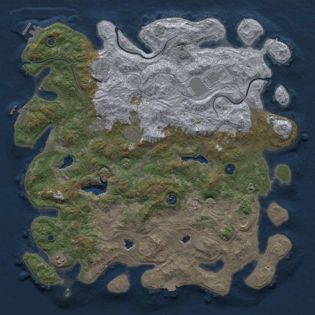 Rust Map: Procedural Map, Size: 4500, Seed: 84697784, 15 Monuments