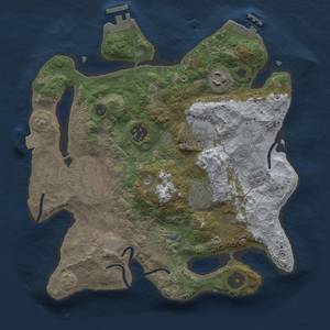 Thumbnail Rust Map: Procedural Map, Size: 3000, Seed: 674482642, 15 Monuments