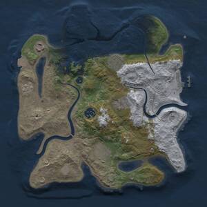 Thumbnail Rust Map: Procedural Map, Size: 3000, Seed: 674482642, 12 Monuments