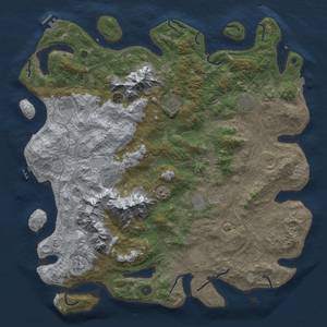 Thumbnail Rust Map: Procedural Map, Size: 5000, Seed: 280988591, 19 Monuments