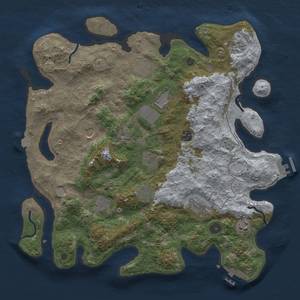 Thumbnail Rust Map: Procedural Map, Size: 4000, Seed: 854093222, 19 Monuments