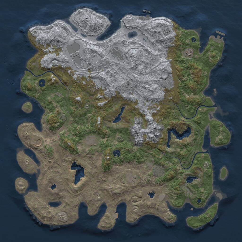 Rust Map: Procedural Map, Size: 5000, Seed: 111198524, 17 Monuments
