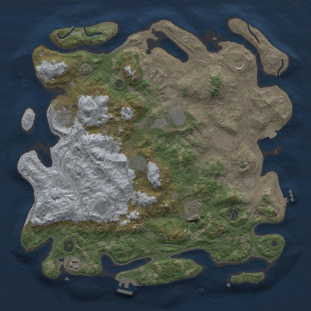 Rust Map: Procedural Map, Size: 4250, Seed: 430940299, 19 Monuments