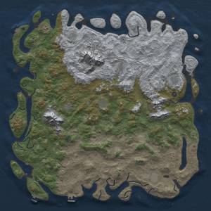 Thumbnail Rust Map: Procedural Map, Size: 6000, Seed: 25451, 19 Monuments