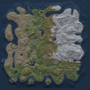 Thumbnail Rust Map: Procedural Map, Size: 4250, Seed: 141627805, 16 Monuments