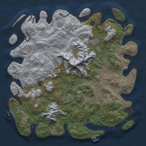 Thumbnail Rust Map: Procedural Map, Size: 5000, Seed: 496181234, 19 Monuments