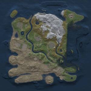 Thumbnail Rust Map: Procedural Map, Size: 3500, Seed: 1327274979, 16 Monuments