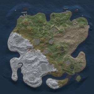 Thumbnail Rust Map: Procedural Map, Size: 3500, Seed: 586316845, 18 Monuments