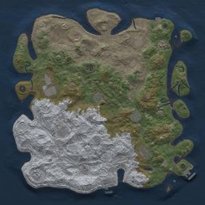 Thumbnail Rust Map: Procedural Map, Size: 4500, Seed: 730731810, 19 Monuments