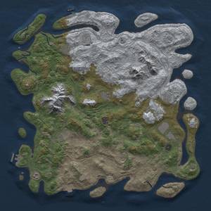 Thumbnail Rust Map: Procedural Map, Size: 5000, Seed: 2043290833, 19 Monuments