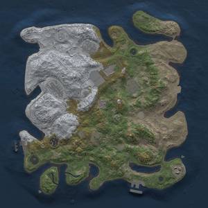 Thumbnail Rust Map: Procedural Map, Size: 3500, Seed: 998106, 15 Monuments