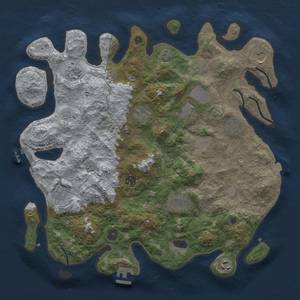 Thumbnail Rust Map: Procedural Map, Size: 4000, Seed: 12115199, 19 Monuments