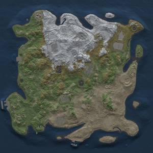 Thumbnail Rust Map: Procedural Map, Size: 4000, Seed: 261578314, 19 Monuments