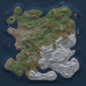 Thumbnail Rust Map: Procedural Map, Size: 3500, Seed: 2030827798, 17 Monuments