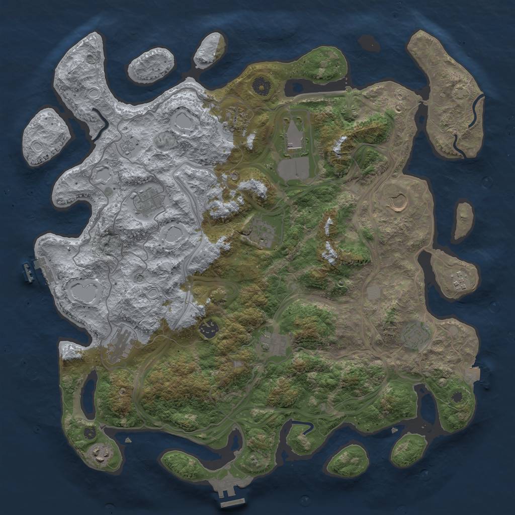 Rust Map: Procedural Map, Size: 4250, Seed: 8072024, 19 Monuments