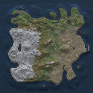 Thumbnail Rust Map: Procedural Map, Size: 3500, Seed: 402958997, 16 Monuments