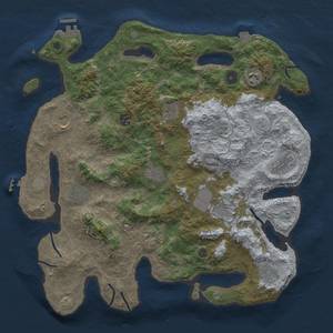 Thumbnail Rust Map: Procedural Map, Size: 4000, Seed: 1286927031, 19 Monuments