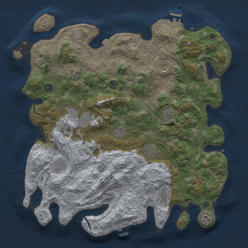 Rust Map: Procedural Map, Size: 4250, Seed: 7042024, 19 Monuments