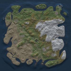 Thumbnail Rust Map: Procedural Map, Size: 4500, Seed: 58763014, 19 Monuments