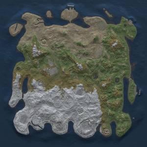 Thumbnail Rust Map: Procedural Map, Size: 4500, Seed: 1625337321, 19 Monuments