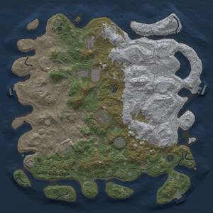 Thumbnail Rust Map: Procedural Map, Size: 4500, Seed: 1294030528, 19 Monuments