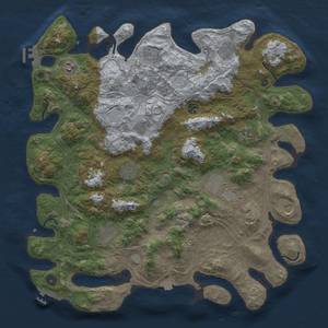 Thumbnail Rust Map: Procedural Map, Size: 4500, Seed: 734305272, 19 Monuments