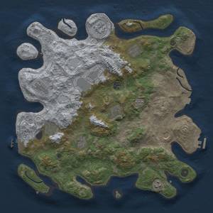 Thumbnail Rust Map: Procedural Map, Size: 4000, Seed: 510152499, 19 Monuments