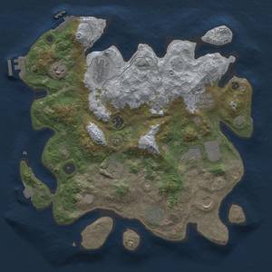 Thumbnail Rust Map: Procedural Map, Size: 3500, Seed: 1414773717, 17 Monuments