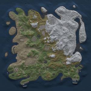 Thumbnail Rust Map: Procedural Map, Size: 4000, Seed: 817253485, 18 Monuments