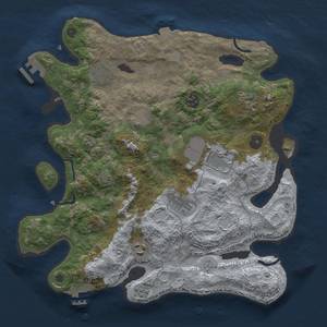 Thumbnail Rust Map: Procedural Map, Size: 3500, Seed: 124904600, 16 Monuments