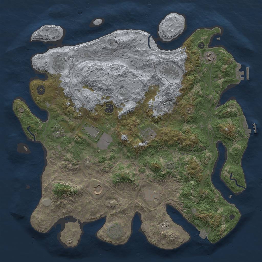 Rust Map: Procedural Map, Size: 4250, Seed: 137695301, 19 Monuments