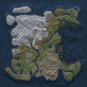 Thumbnail Rust Map: Procedural Map, Size: 3500, Seed: 22905767, 13 Monuments