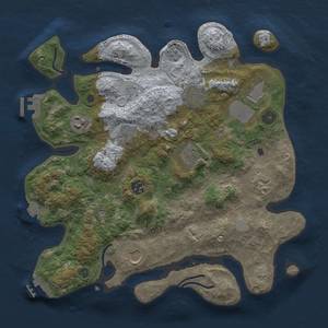 Thumbnail Rust Map: Procedural Map, Size: 3500, Seed: 2072528299, 17 Monuments