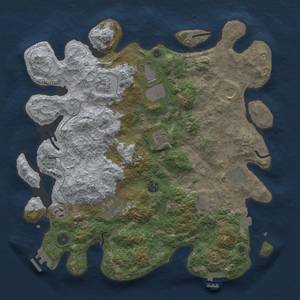 Thumbnail Rust Map: Procedural Map, Size: 4000, Seed: 885432207, 18 Monuments