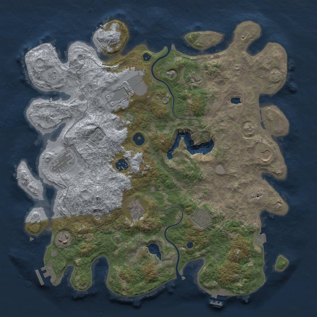 Rust Map: Procedural Map, Size: 4000, Seed: 885432207, 15 Monuments