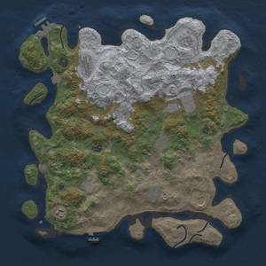 Thumbnail Rust Map: Procedural Map, Size: 4000, Seed: 18847362, 19 Monuments