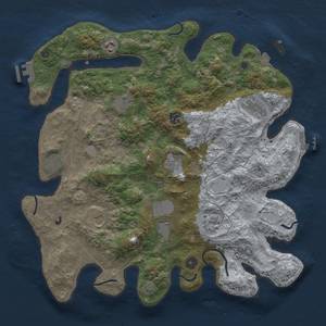 Thumbnail Rust Map: Procedural Map, Size: 4000, Seed: 1495858156, 18 Monuments