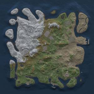 Thumbnail Rust Map: Procedural Map, Size: 4000, Seed: 2089816597, 18 Monuments