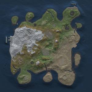 Thumbnail Rust Map: Procedural Map, Size: 3000, Seed: 2032052071, 13 Monuments