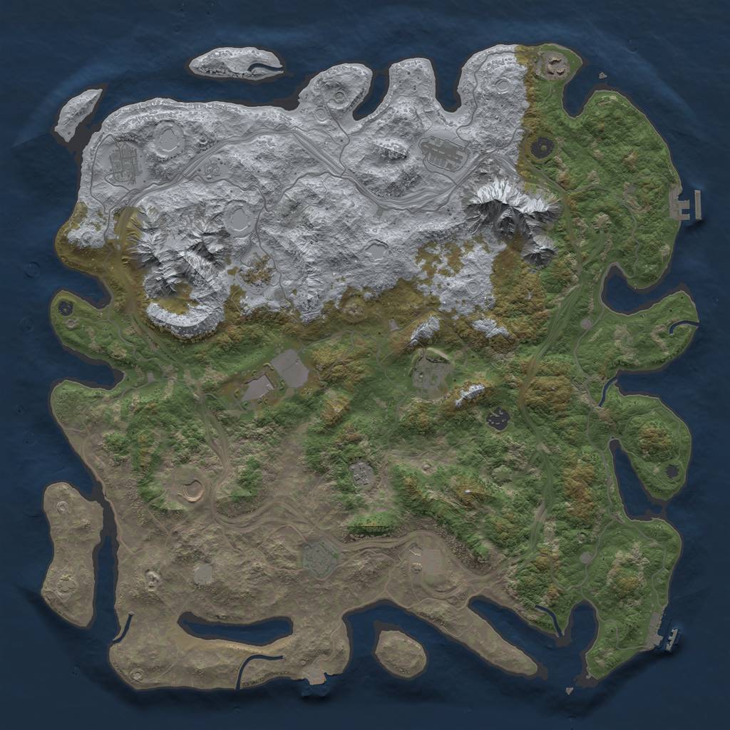 Rust Map: Procedural Map, Size: 5000, Seed: 2031920664, 19 Monuments