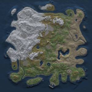 Thumbnail Rust Map: Procedural Map, Size: 4000, Seed: 437709620, 14 Monuments