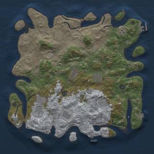 Thumbnail Rust Map: Procedural Map, Size: 4000, Seed: 223041333, 18 Monuments