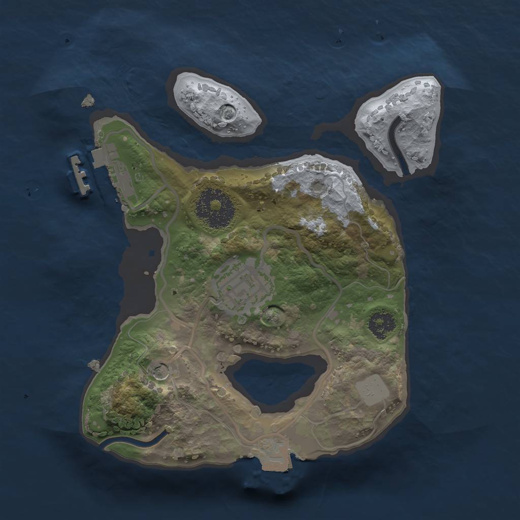 Rust Map: Procedural Map, Size: 2000, Seed: 62833922, 6 Monuments