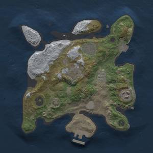 Thumbnail Rust Map: Procedural Map, Size: 2500, Seed: 1957037700, 10 Monuments